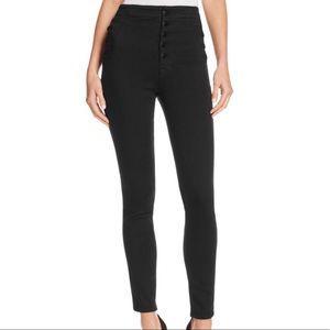 J Brand Natasha Sky High Skinny Black Jeans